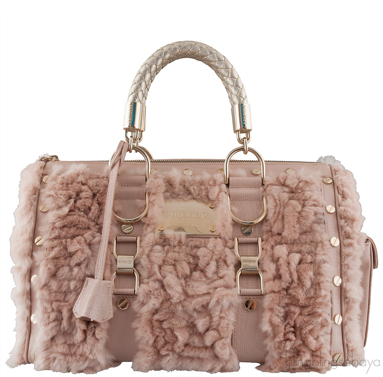 Blush Pink Fur Madonna Handbag