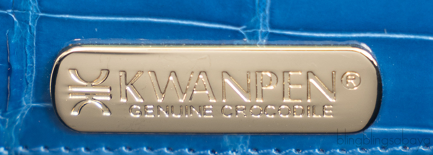 Kwanpen Blue Crocodile Top Handle Bag