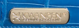 Kwanpen Blue Crocodile Top Handle Bag