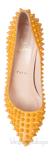 Pigalle Spikes Yellow Pump