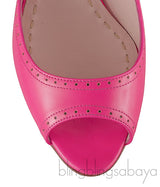 Capreto Bi-color Peep Toe Heels