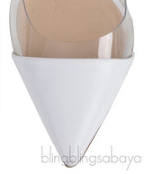Plexi Vitello White 105 PVC Pumps