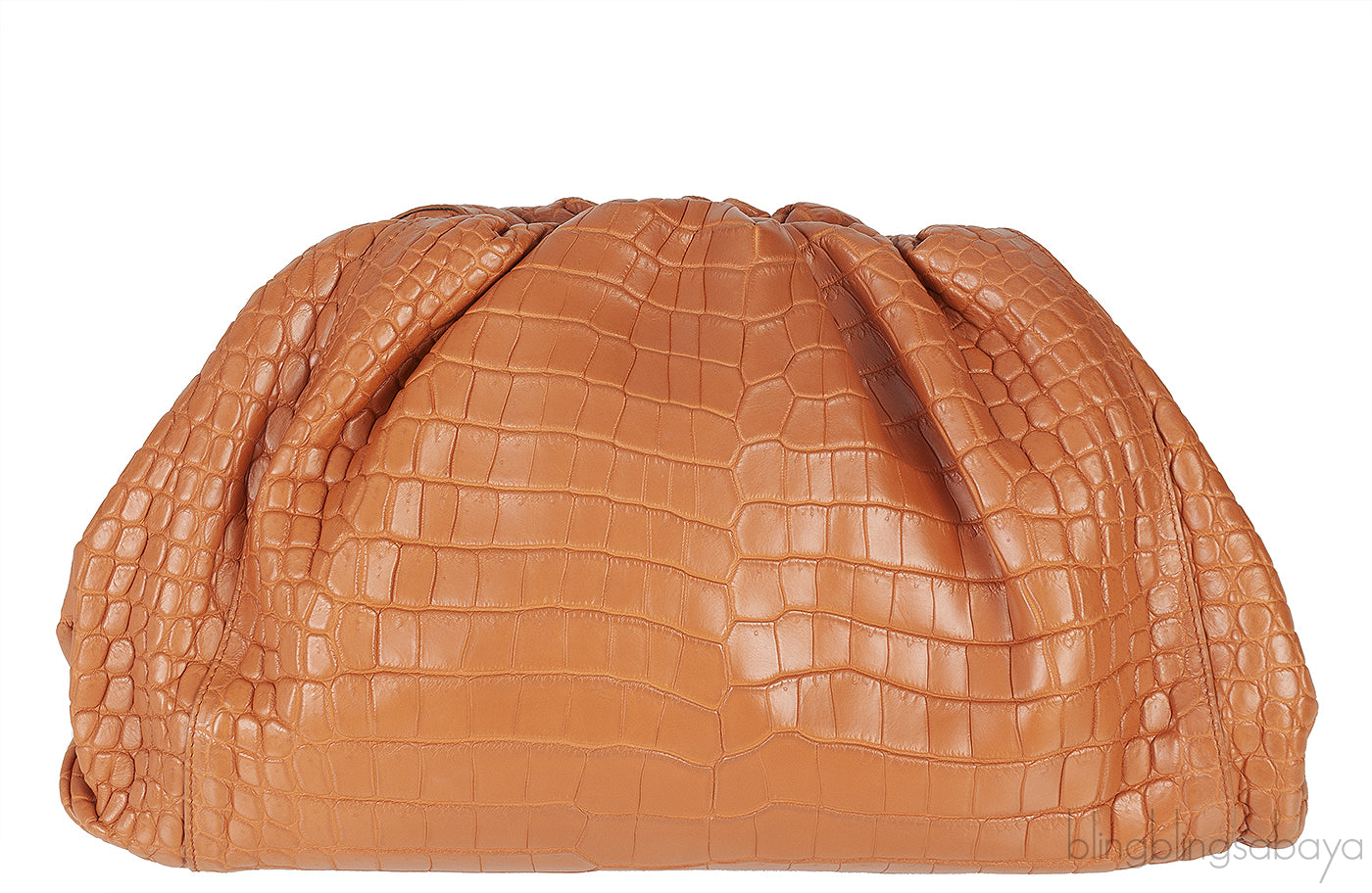 Bottega Veneta The Pouch Camel Croc Clutch