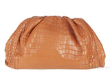 Bottega Veneta The Pouch Camel Croc Clutch
