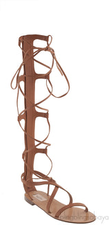 Valentino Garavani Brown Gladiator Flat Sandals