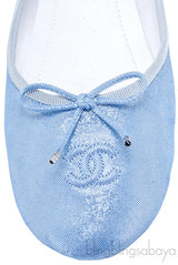 Metallic Blue Ballet Flat