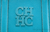 Aqua Marine Leather Tote Bag