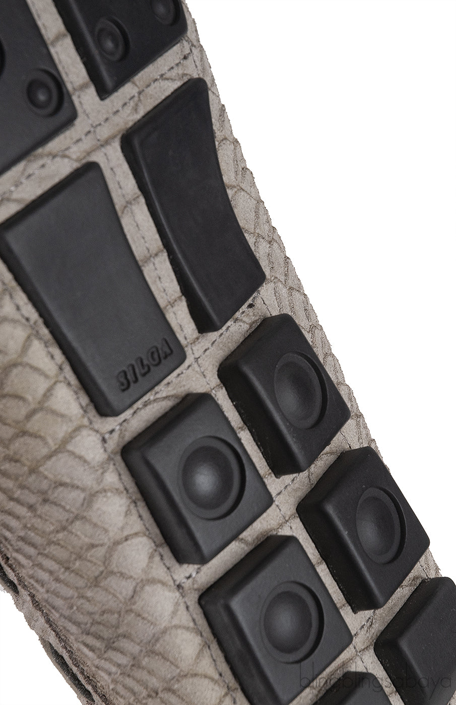 Grey Embossed Python Loafer Mens Shoes