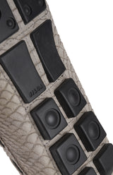 Grey Embossed Python Loafer Mens Shoes