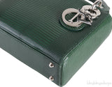 Lady Dior Emerald Green Mini Lizard