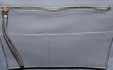 Taupe Leather Tie Tote Bag