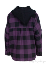 Palm Angels Purple Check Print Hoodie