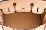 Birkin 30 Natural Gold Ostrich PHW