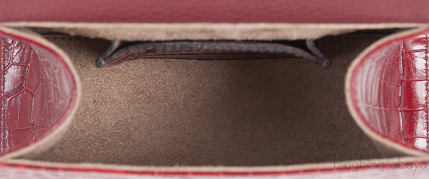 Leia Red Croc Print Mini Bag