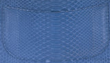 Classic Jumbo Blue Python Flap Bag