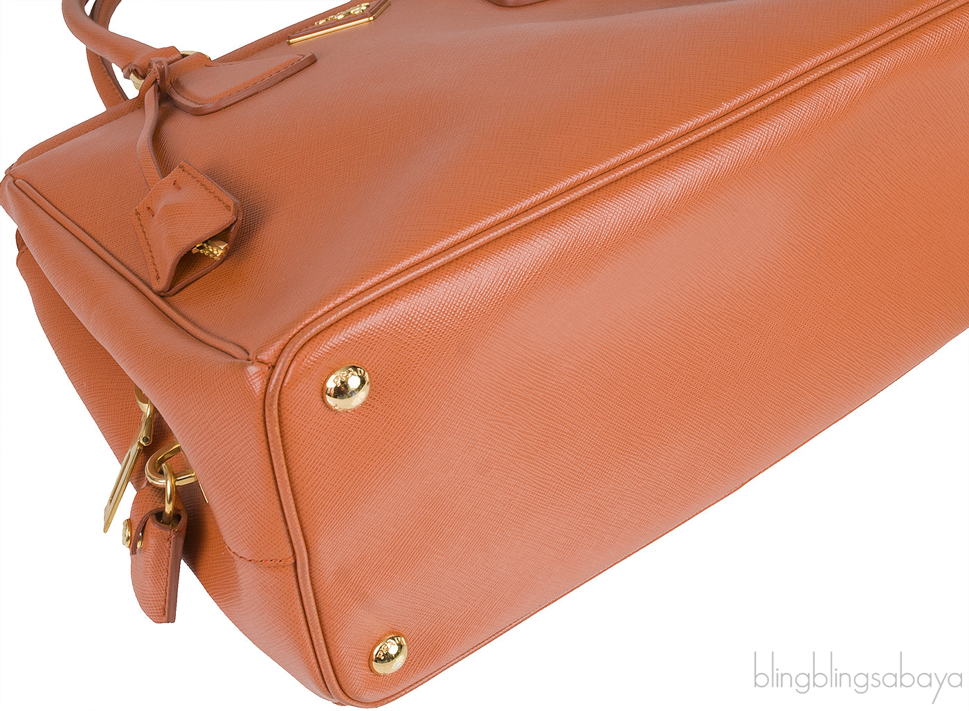 Papaya Parabole Saffiano Bag