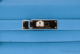 Kelly 35 Blue Turquoise Togo GHW