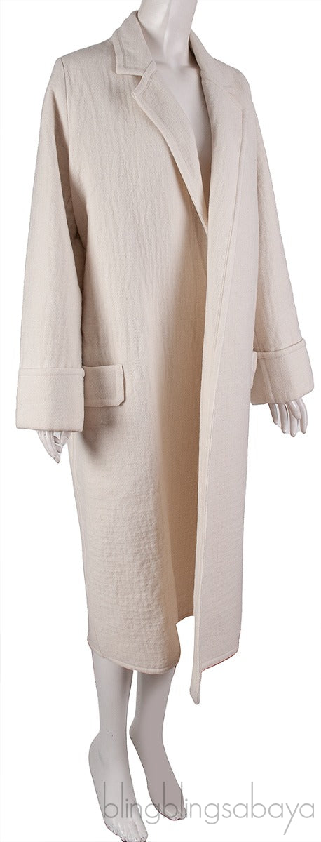 Off-White Open Front Coat