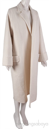 Off-White Open Front Coat