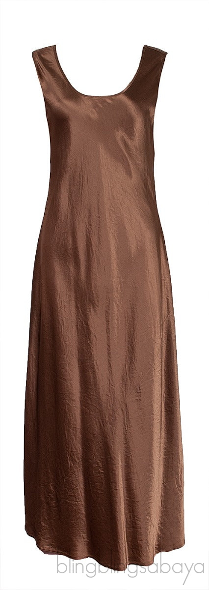 Capua Sleeveless Satin Midi Dress