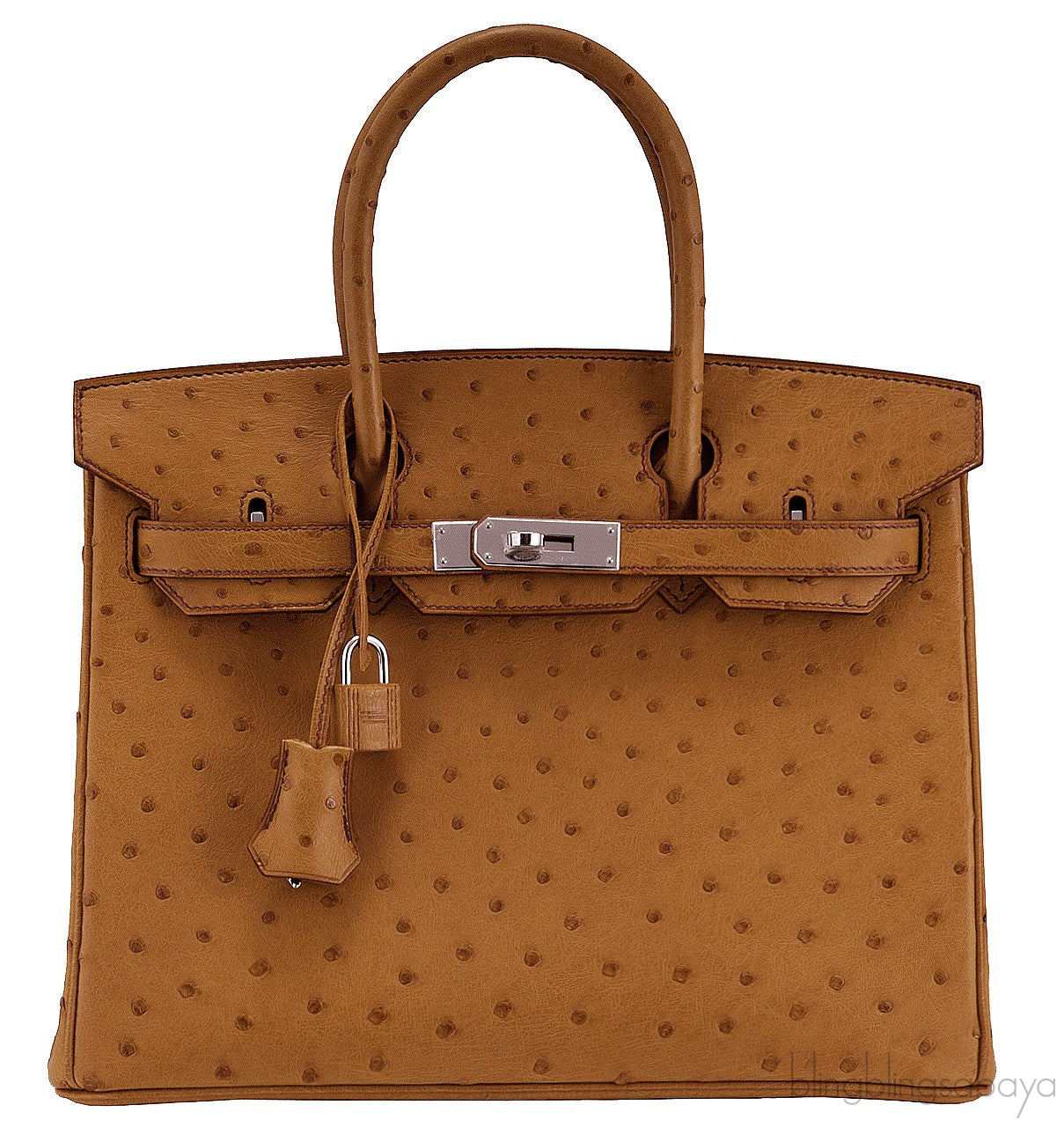 Birkin 30 Ostrich Gold PHW