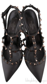 So Black Rockstud Heels