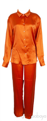 Rust Orange Long Sleeve Shirt & Trouser