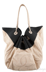 CC Off-white Drawstring Shopper Tote