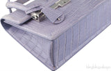 Christian Dior Mitzah Lilac  Crocodile Medium Tote