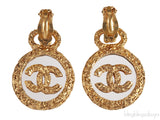 Vintage CC Round Dangling Earrings
