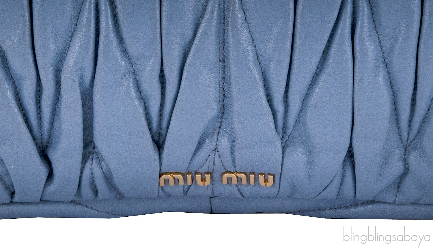 Periwinkle Matelasse Leather Clutch