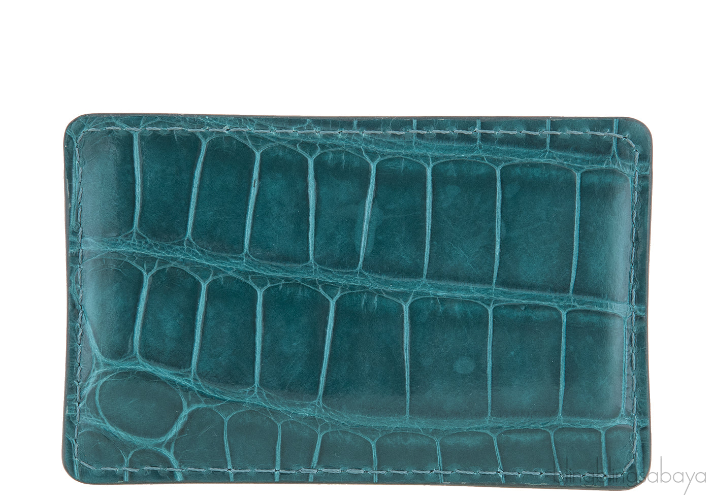 Teal Crocodile Card Holder