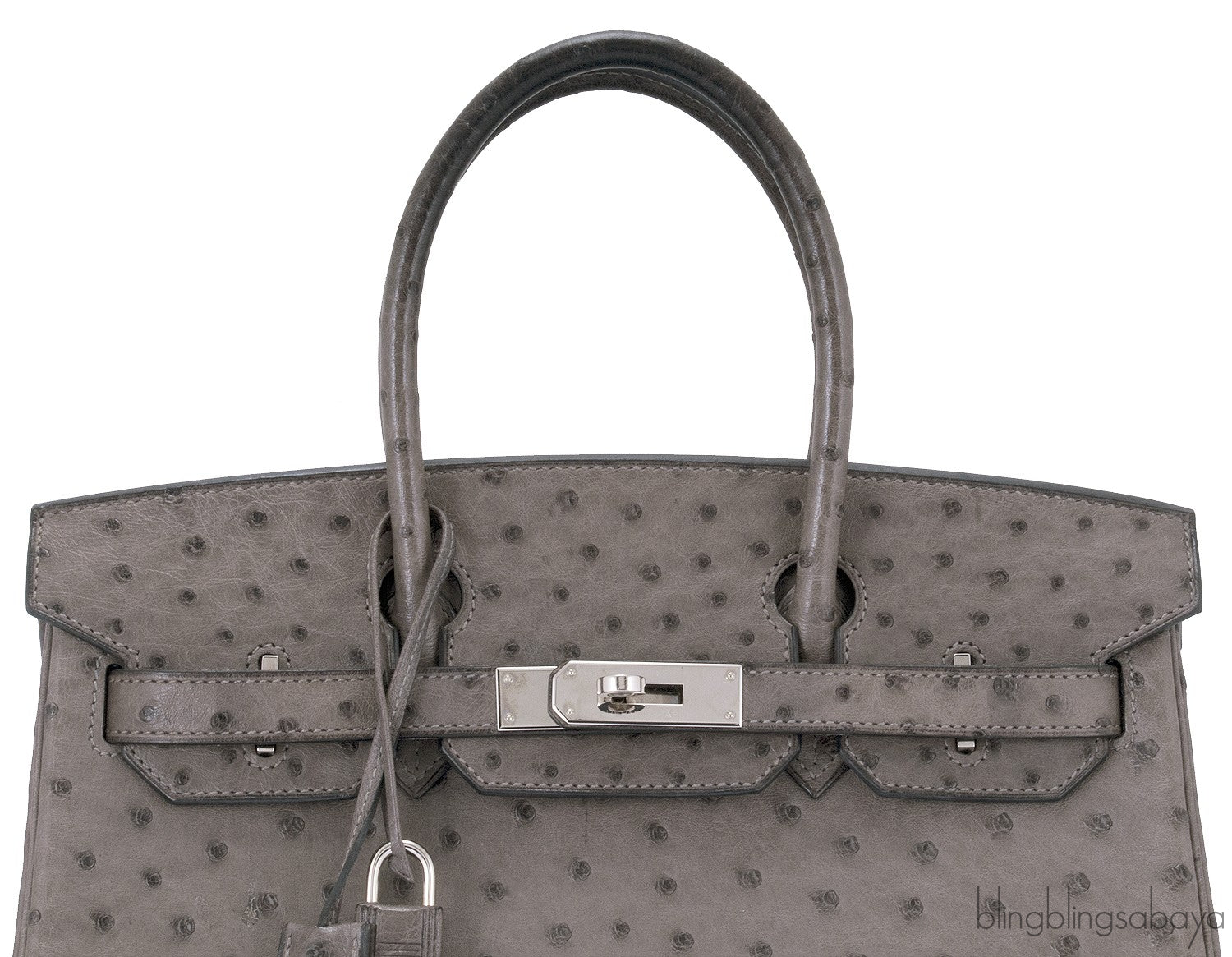 Birkin 30 Grey Mousse Ostrich PHW