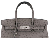 Birkin 30 Grey Mousse Ostrich PHW