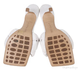 Bottega Veneta White Lido Intrecciato Mules 38