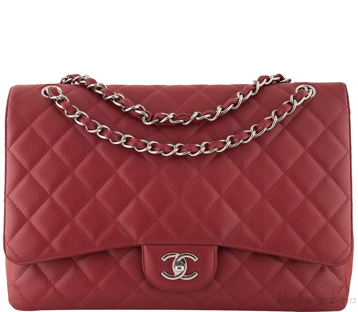 Red Caviar Maxi Flap Bag