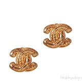 Vintage CC Diamond Quilted Clip Earrings