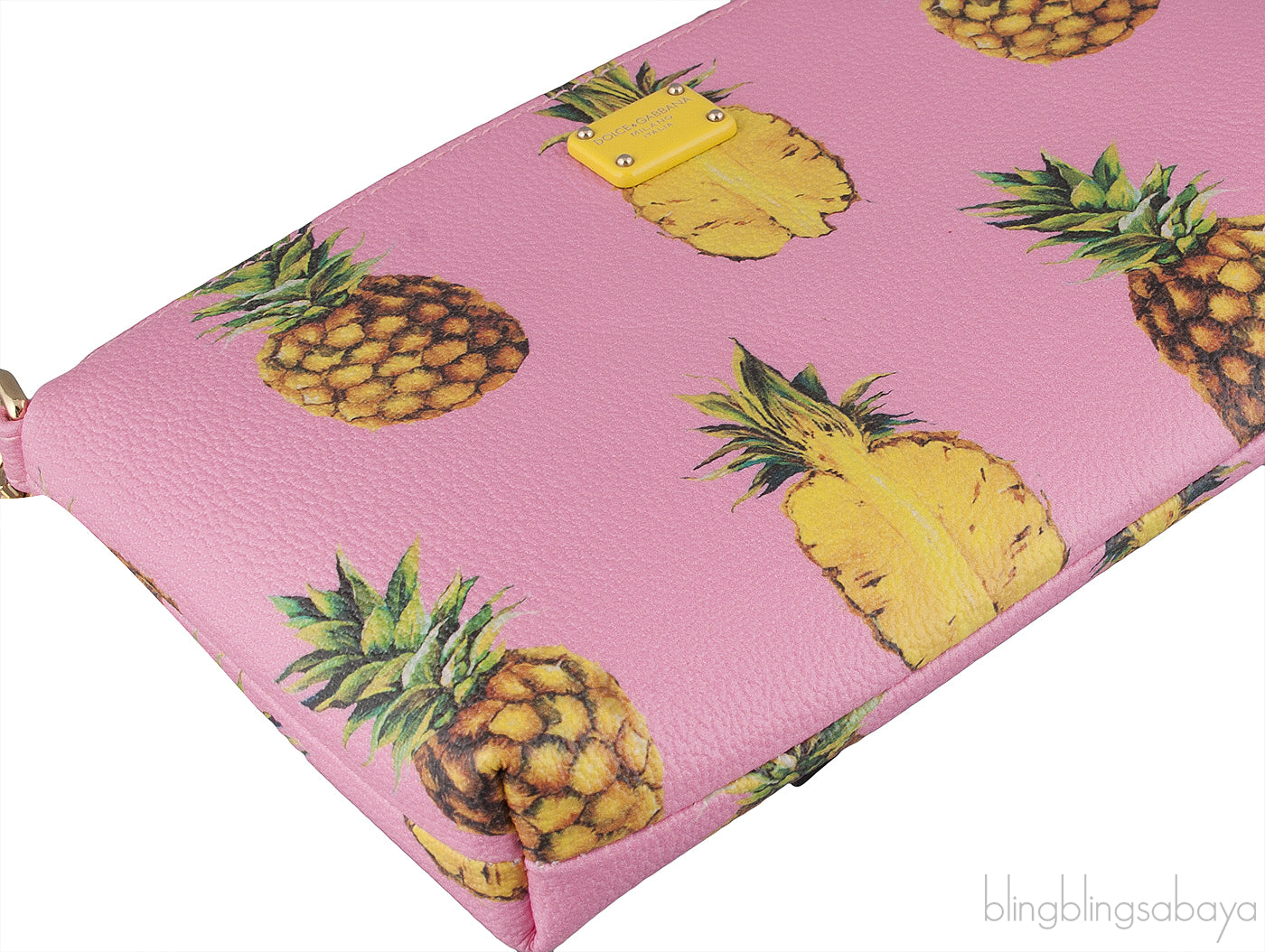 Pink Pineapple Printed Pouch