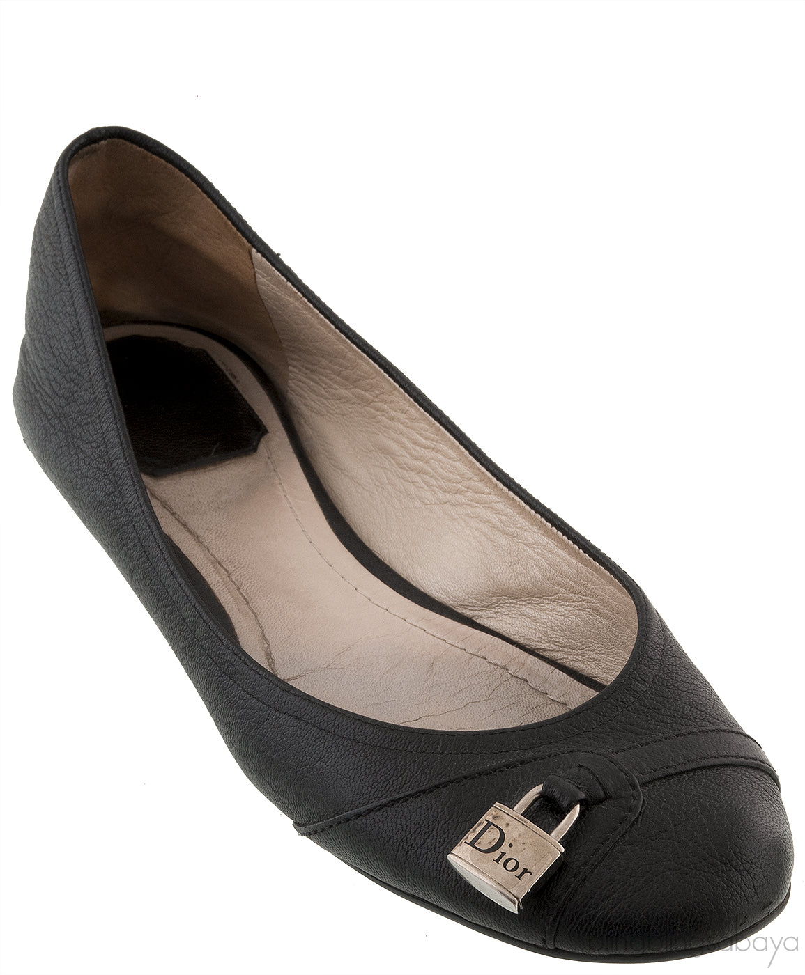 Silver Lock Ballet Flat Shoes