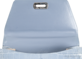 Cesare Furs Blue Gray Crocodile Handbag