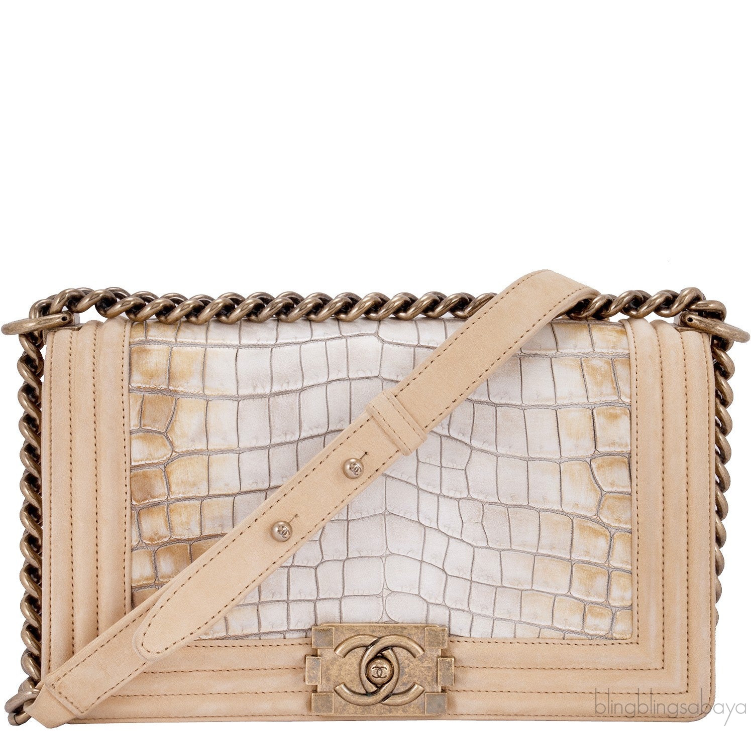 Le Boy Alligator Flap Bag