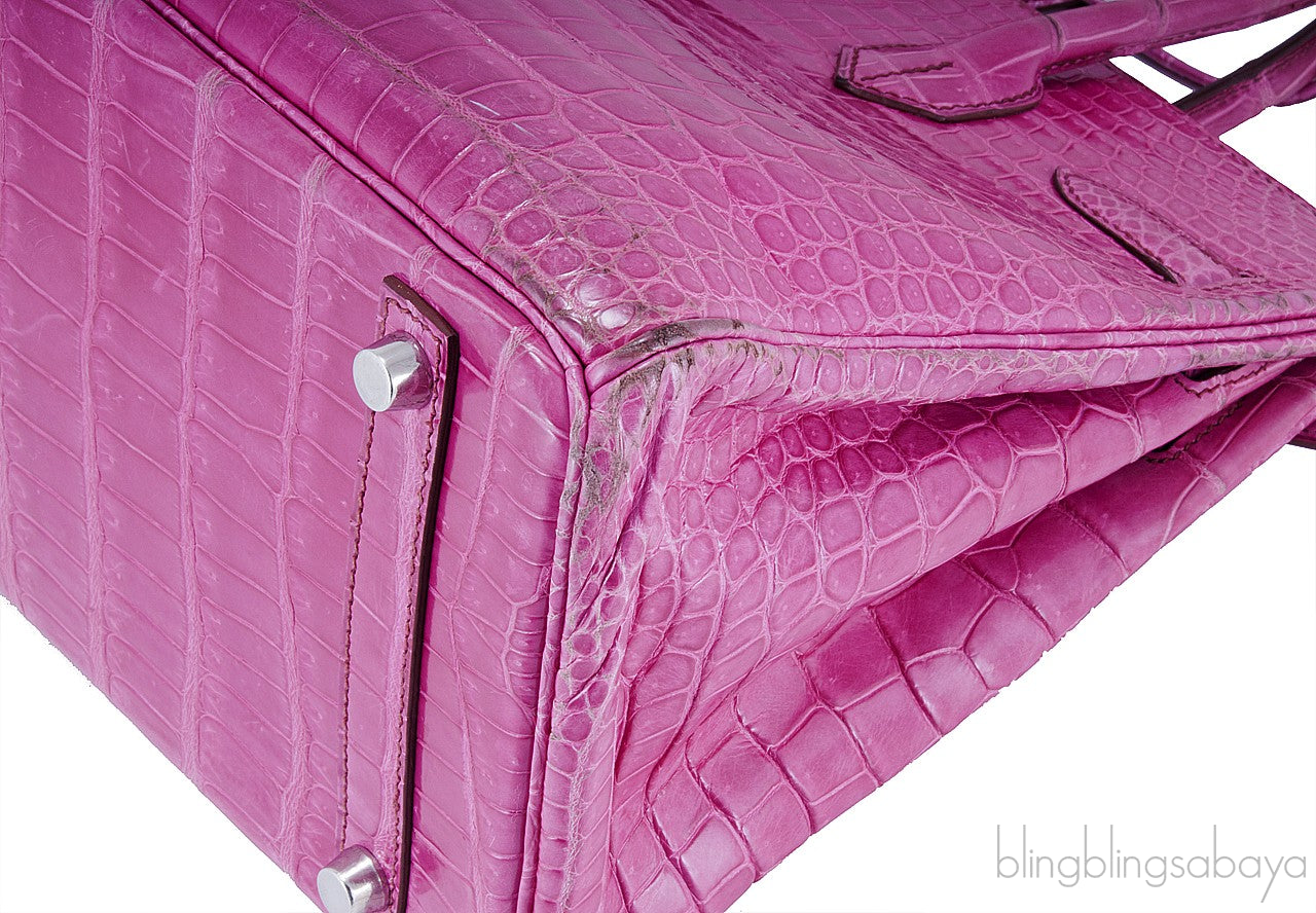 Birkin 30 Fuschia Pink Crocodile