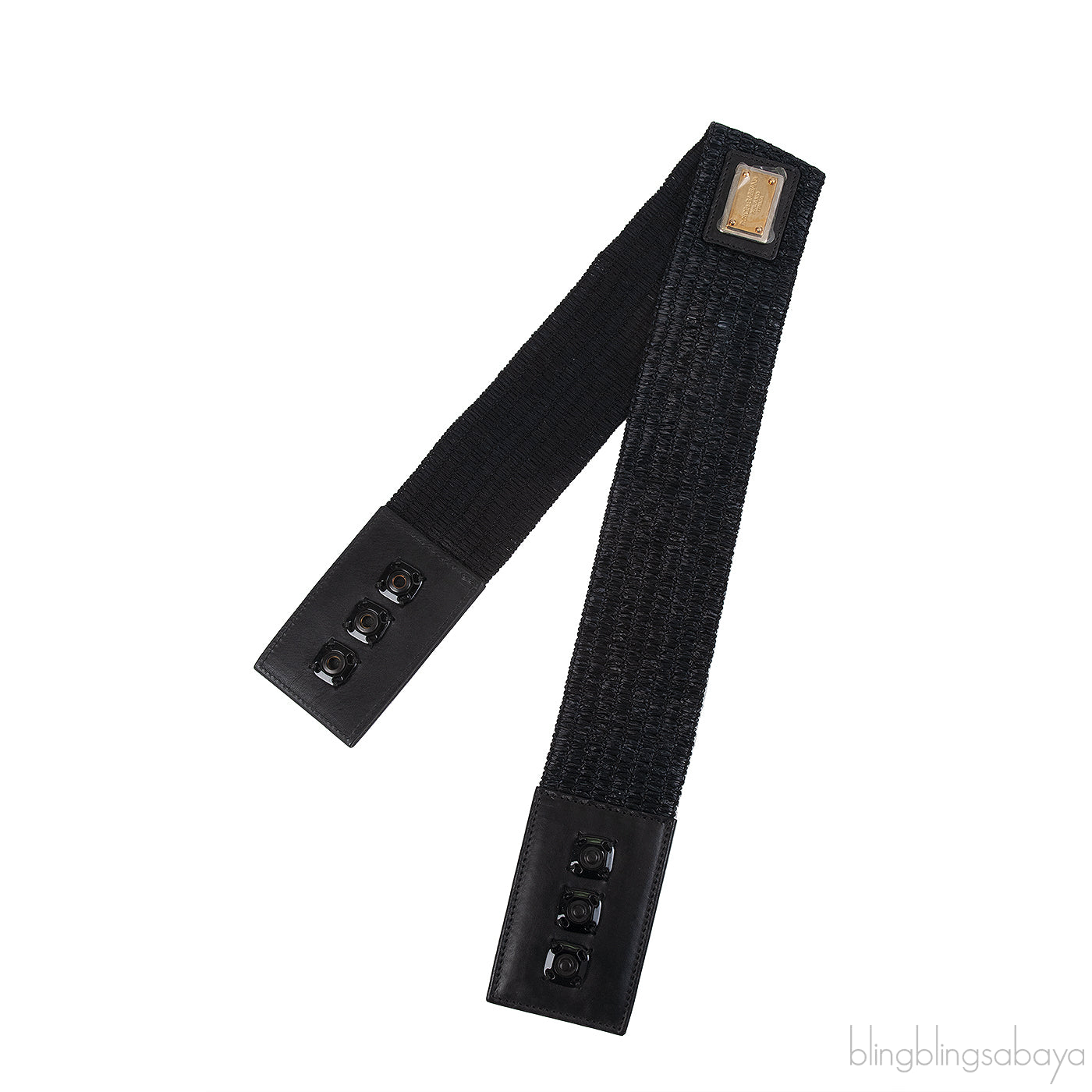 Dolce & Gabbana Black Elastic Waist Belt