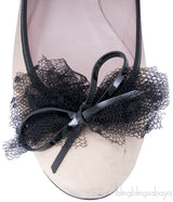 Beige Lace Bow Ballet Flat
