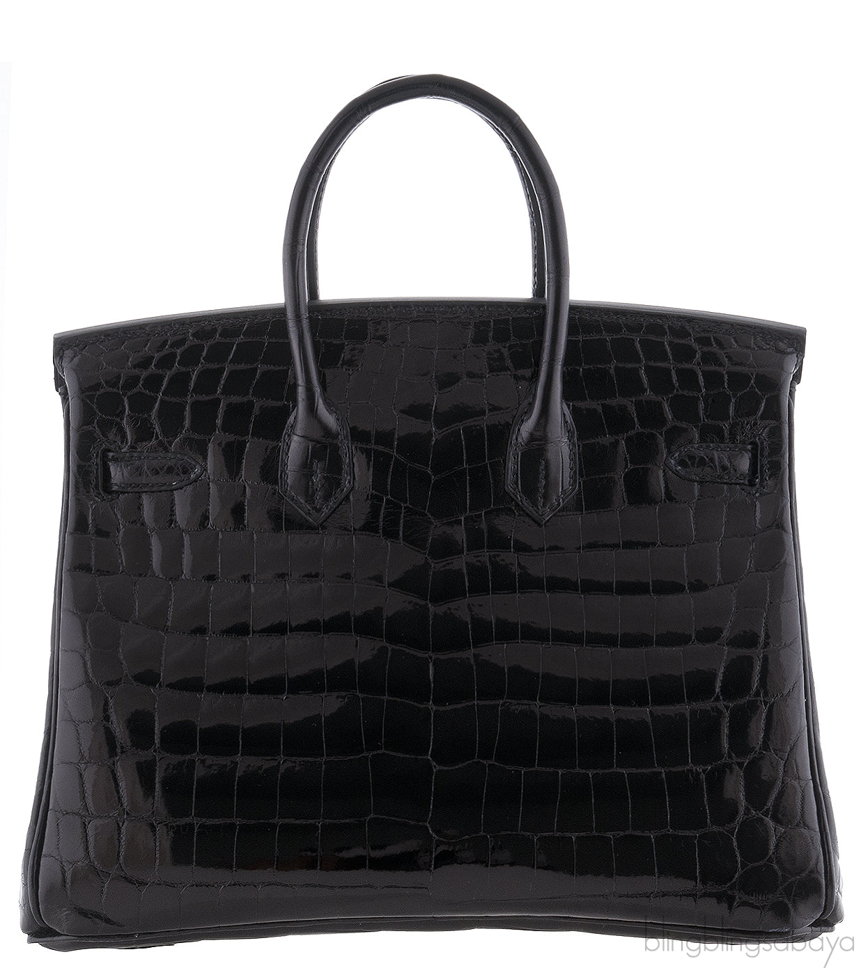 Birkin 25 Black Crocodile PHW