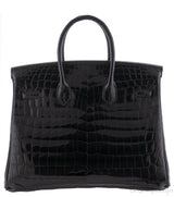 Birkin 25 Black Crocodile PHW