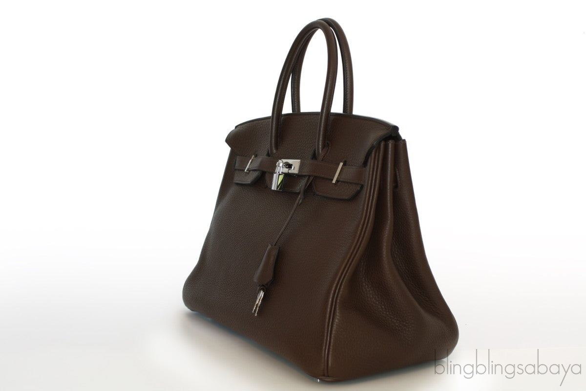 Birkin 35 Chocolate Taurillon Clem