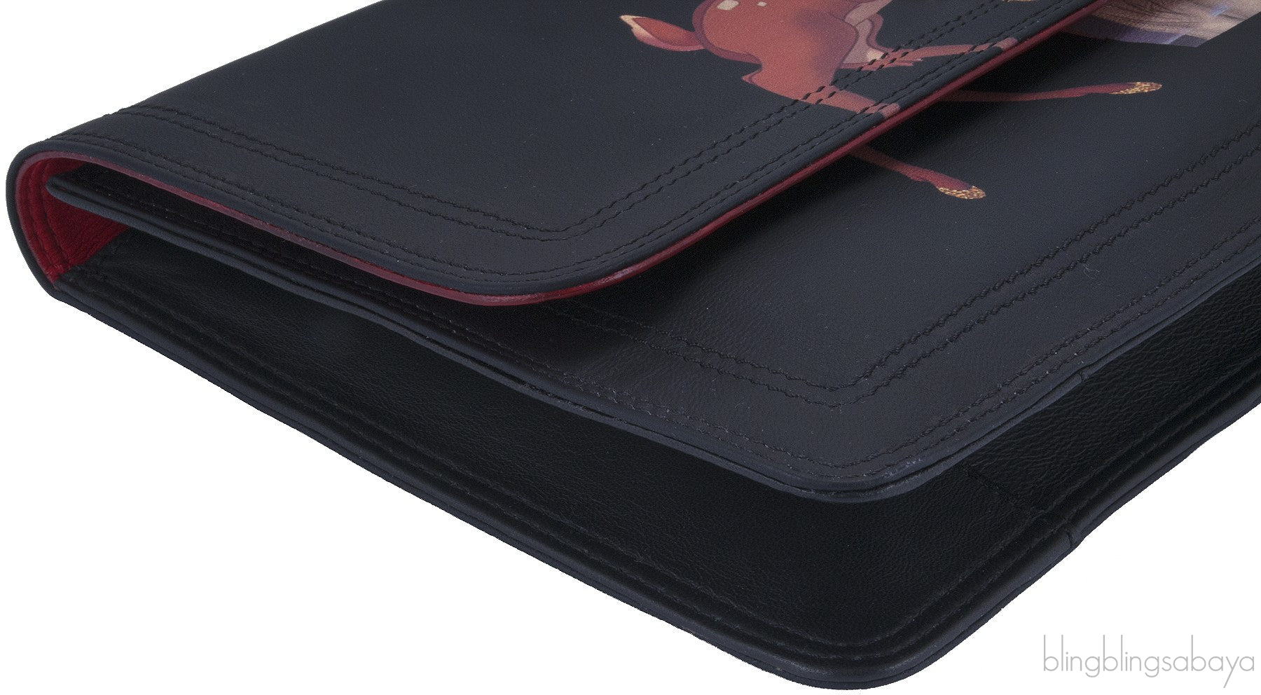 Bambi Antigona Black Clutch