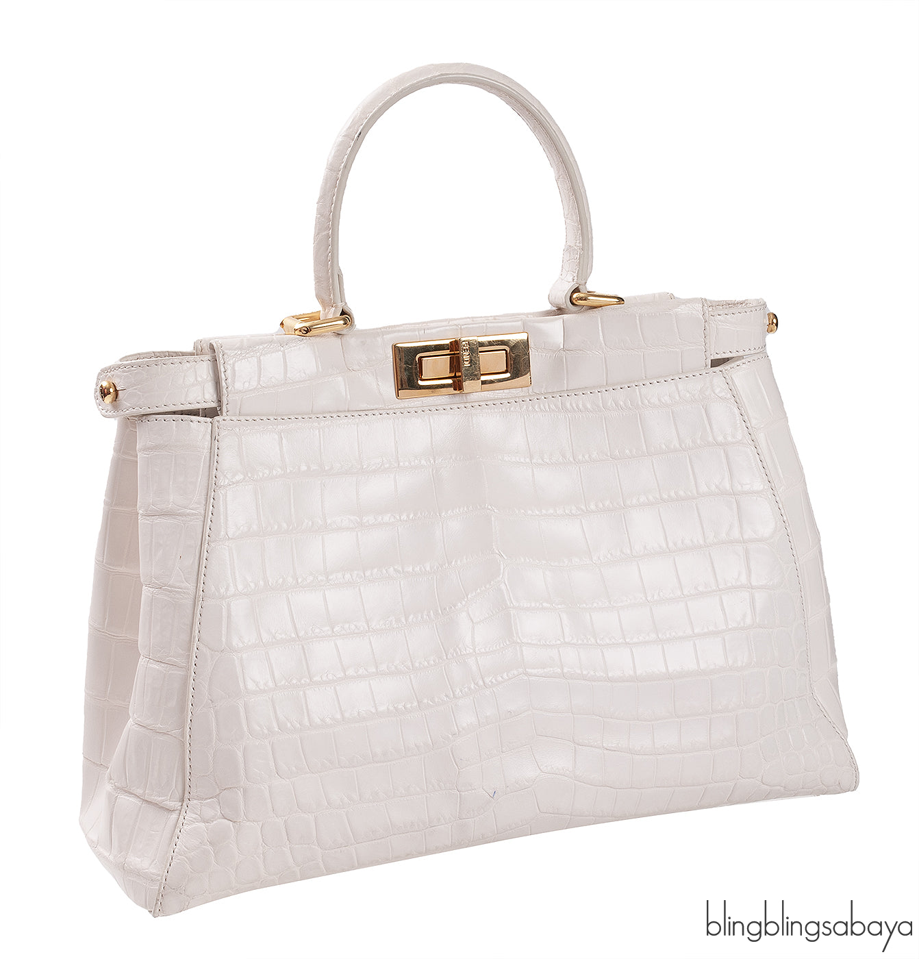 White Crocodile Medium Peekaboo GHW