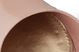 Beige Rose Round Toe Pumps